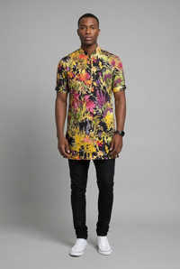 SUNNY Short Sleeve Floral Kurta