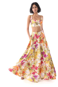 TARAJI Floral Lehenga Top