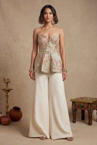 TASHA Strapless Peplum Lehenga Top