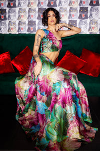 TEREZA ROHINI Metallic Floral Lehenga Set