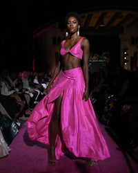 ZEENA Pink Silk Top