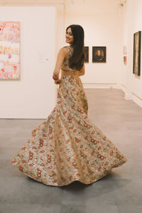 SHEENA Red and Gold Bridal Lehenga Set