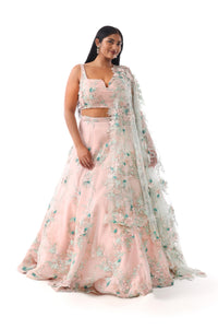 ALESSIA Mint and Blush Pink Bridal Lehenga Set