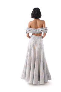 SASHA Light Blue and Mint Lehenga Skirt