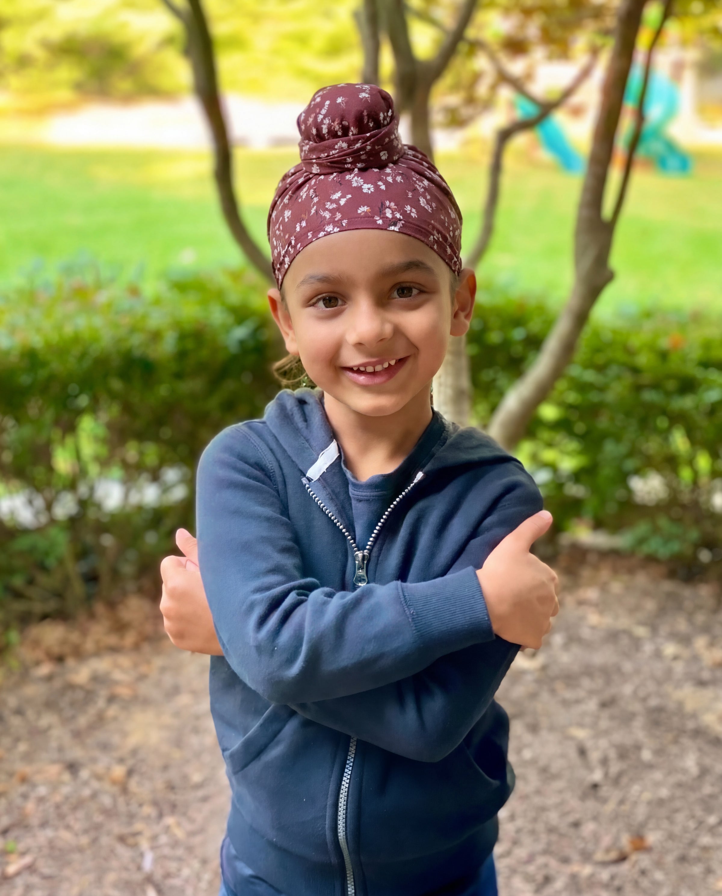 Kids Micro Floral Patka