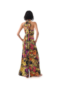 DULCE Floral Halter Sash Top