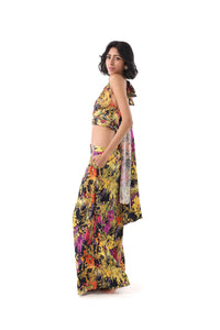 DULCE Floral Halter Sash Top