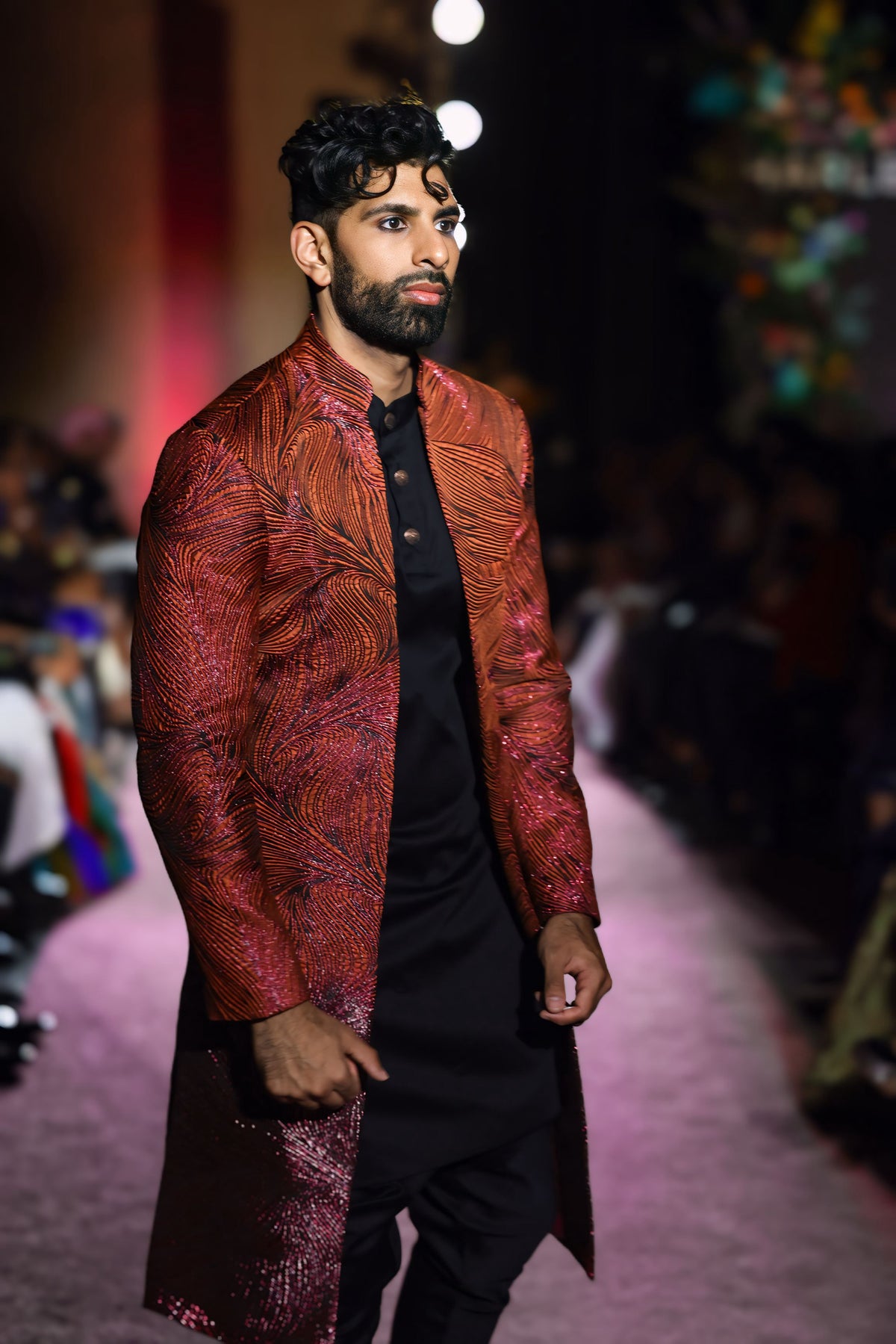 Traditional Indian Trendy Dresses Vivek Orange And Pink Metallic Ombre Sherwani Harleen Kaur Orange Pink Ombre L Traditional Indian Trendy Dresses Vivek Orange And Pink Metallic Ombre Sherwani Harleen Kaur Orange Pink Ombre L