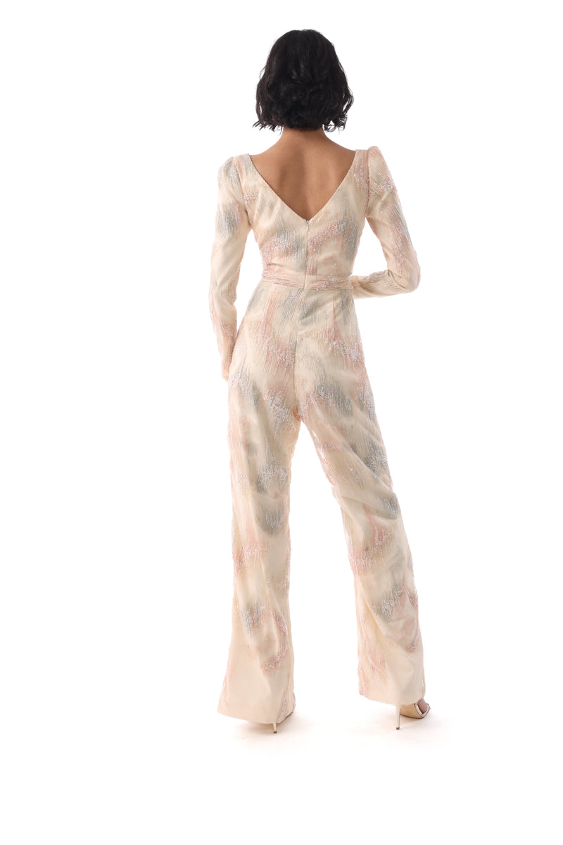 CAROLINA Pastel Beaded Jumpsuit