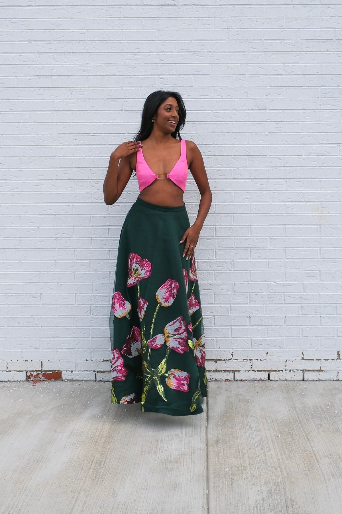 ZEENA Pink Silk Top