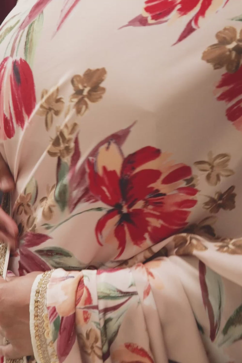 LUCKY Floral Saree