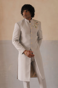 RIYAN Embroidered Sage Green Sherwani Jacket