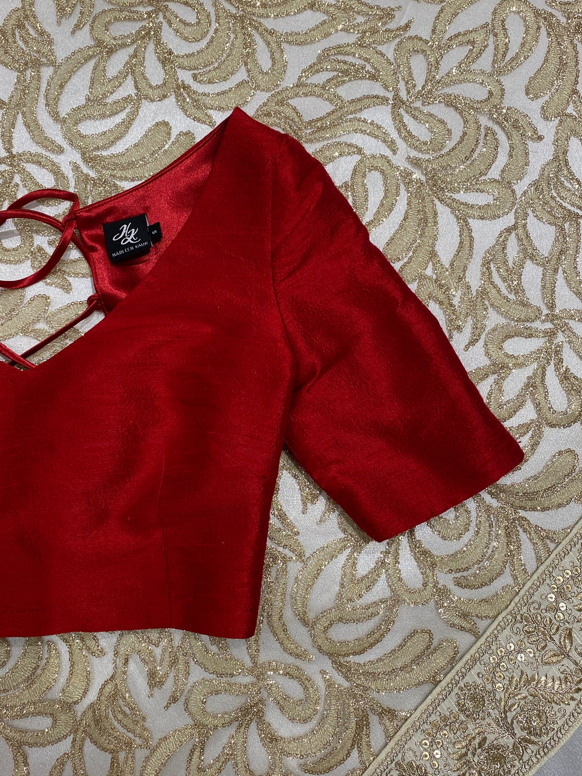 Sample 408 Red Short Sleeve Top