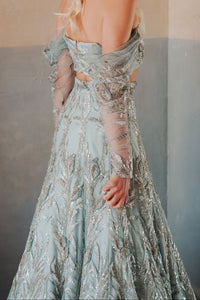 SUNITA Mint Sage Green Bridal Lehenga Set