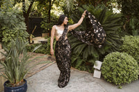 KANI Black and Gold Pre-Stitched Sari