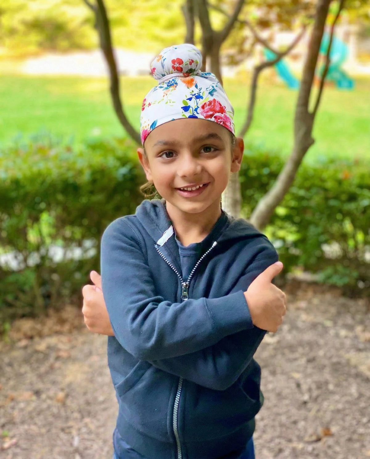 Kids Floral Patka