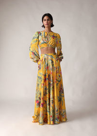 LANOOR Caribbean Floral Lehenga Top