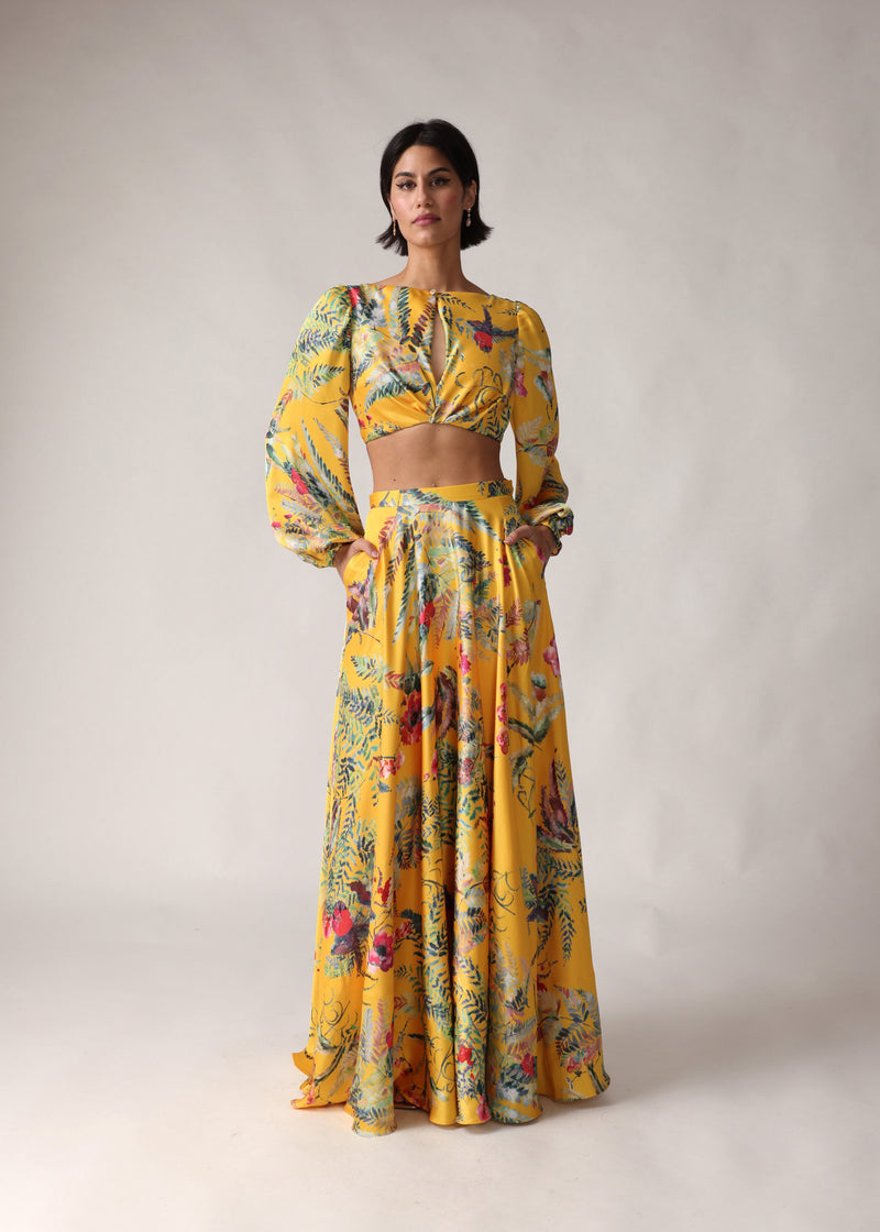 LANOOR Caribbean Floral Lehenga Top