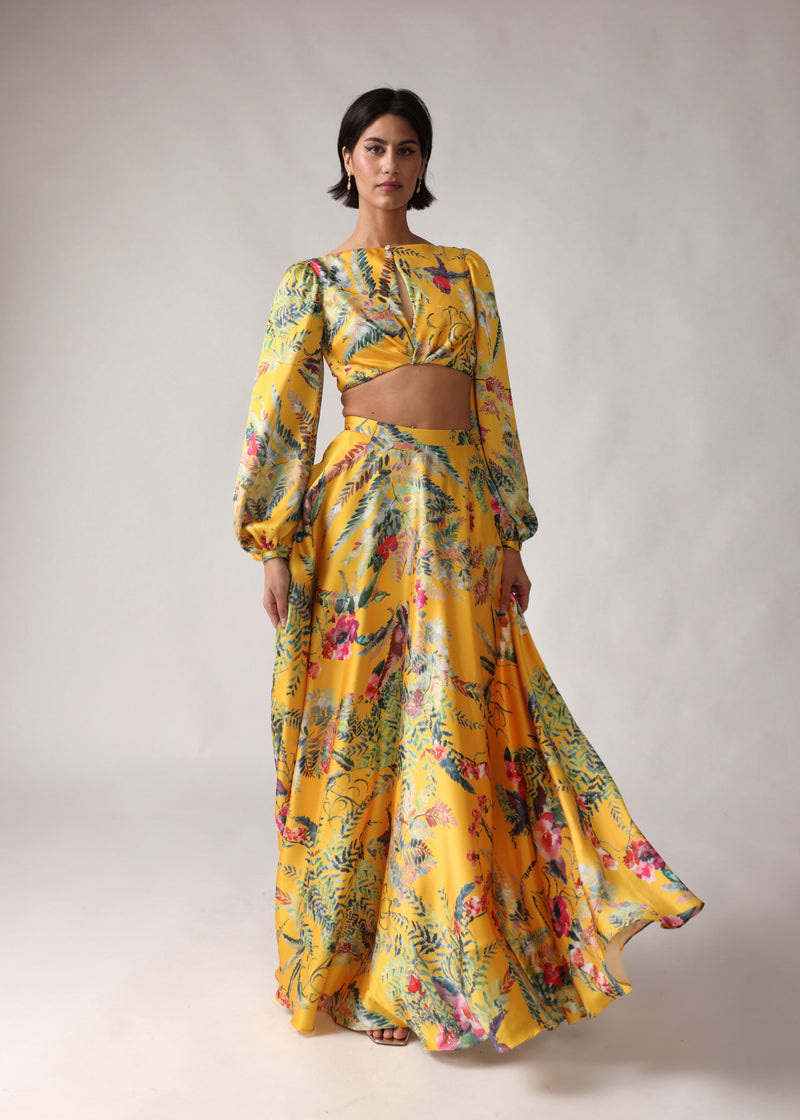 LANOOR Caribbean Floral Lehenga Top