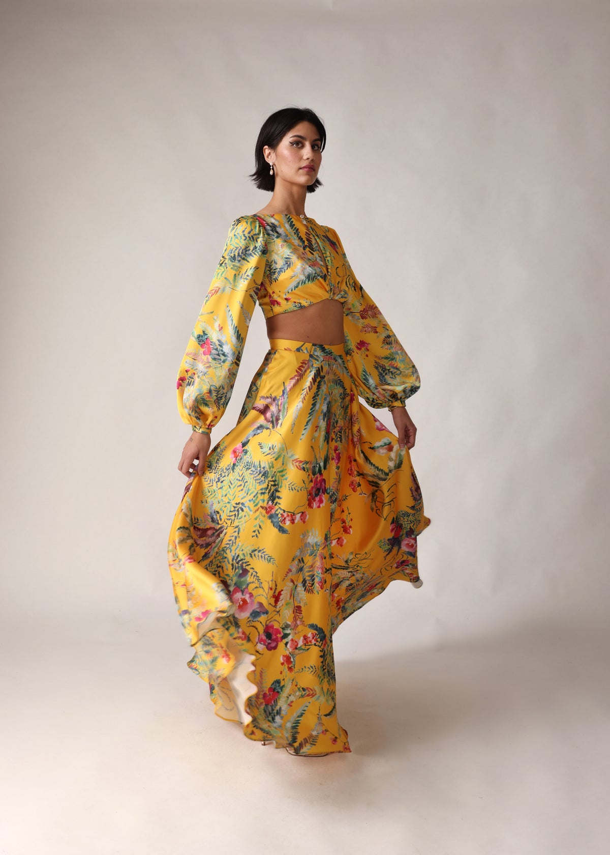 LANOOR Caribbean Floral Lehenga Top