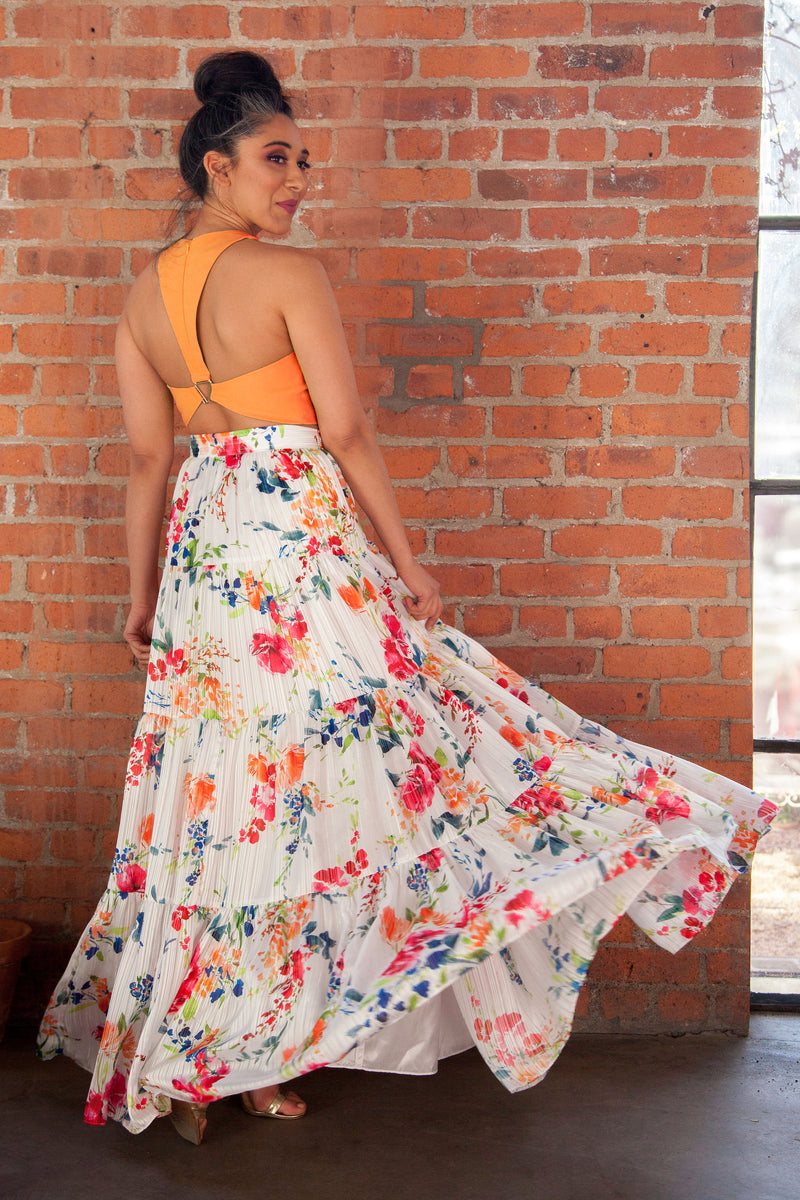 VIDYA Crepe Lengha Top - Back View - Harleen Kaur - Indowestern Womenswear