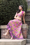 VANYA Pink & Yellow Floral Lehenga Skirt (Ready-to-Ship)