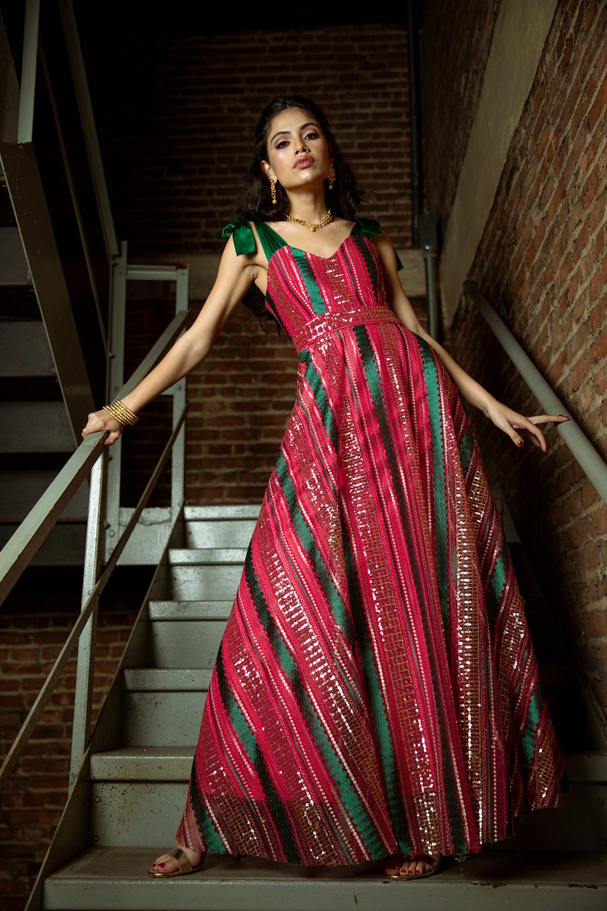 ISABELLE Striped Sequin Dress | HARLEEN KAUR HarleenKaur ISABELLE Striped Sequin Dress | HARLEEN KAUR HarleenKaur