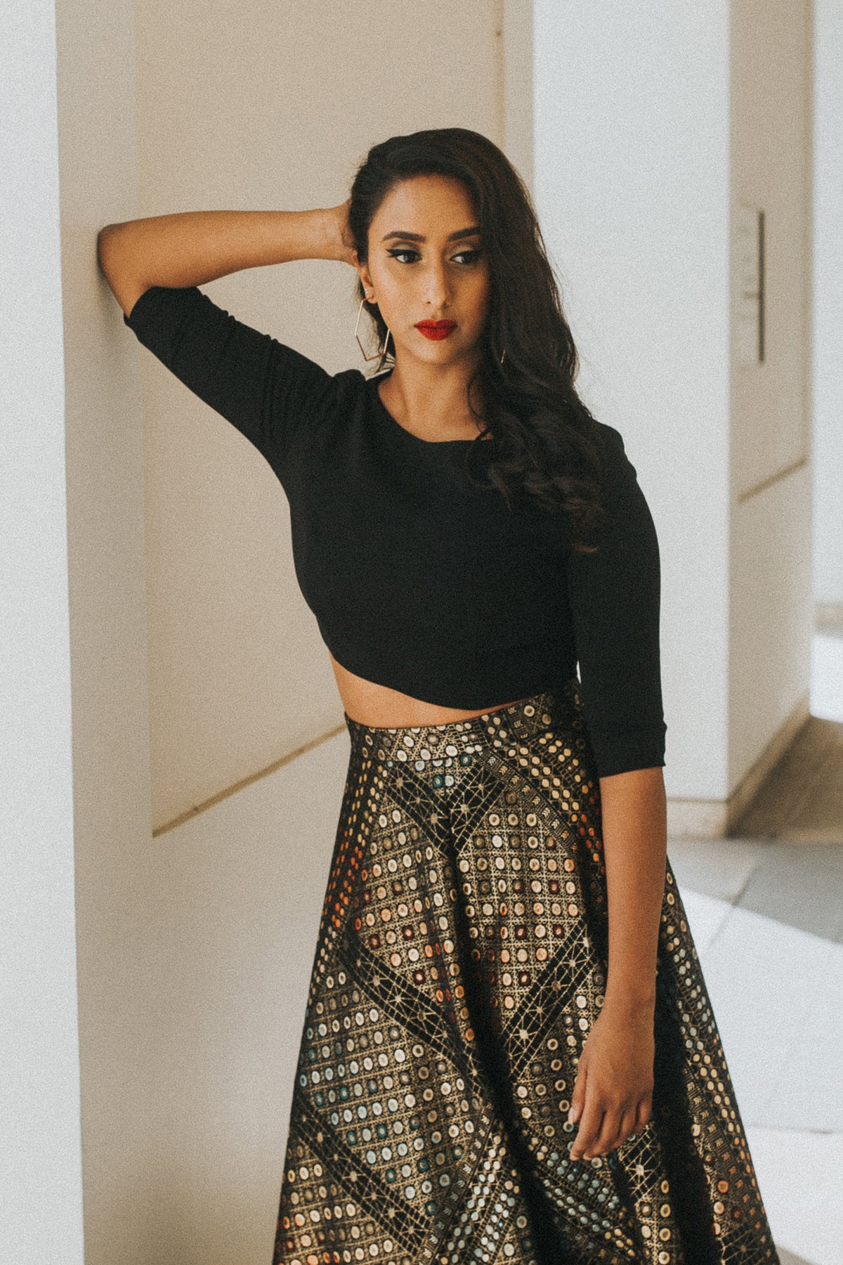 ANOOR Stretch Lehenga Top - Front View - Harleen Kaur - Indian Womenswear
