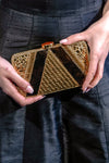 GIA Gold Midnight Clutch - Front View - Harleen Kaur - South Asian Accessories