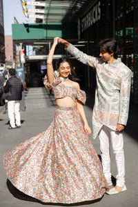 BRUNELLA Garden Sequin Lehenga Top