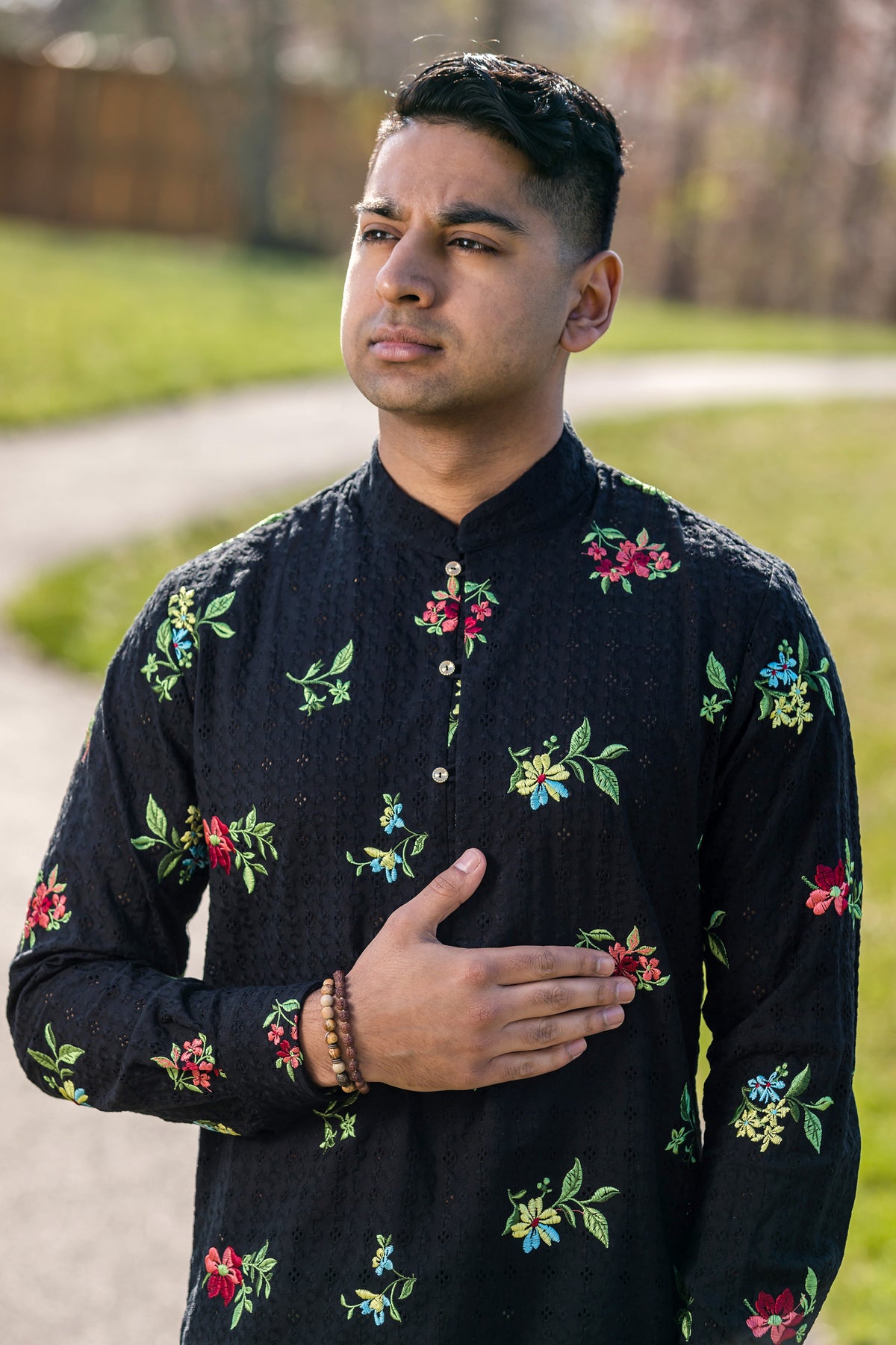 SUMEET Floral Eyelet Kurta Shirt SUMEET Floral Eyelet Kurta Shirt