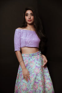 DITI Lavender Off the Shoulder Top