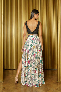 HELENA Adjustable Slit Maxi Skirt - Back View - Harleen Kaur - Indowestern Womenswear
