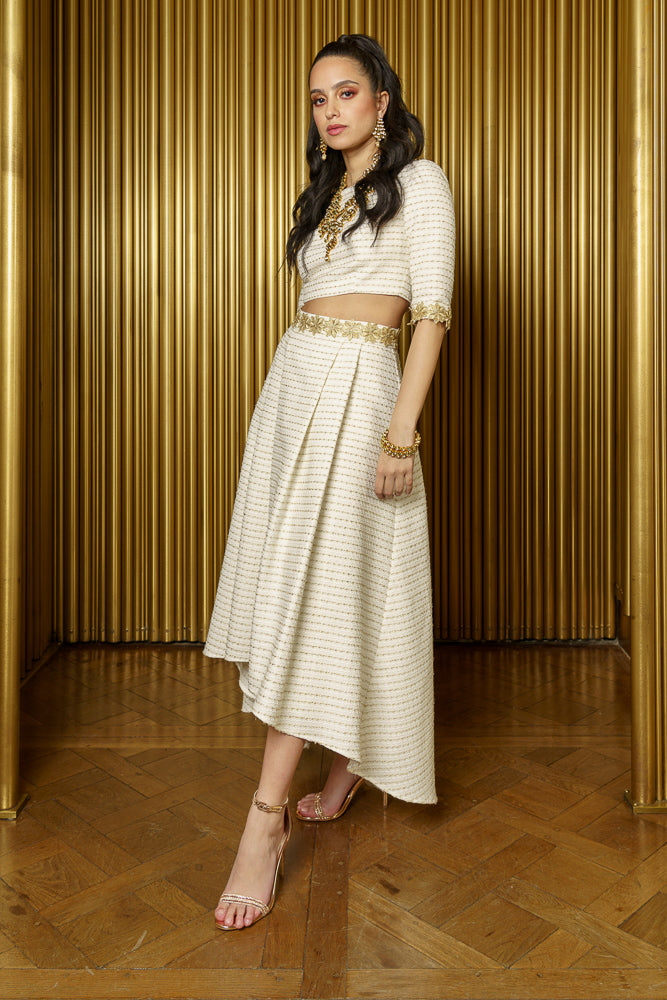 AYAVA Gold Detail Top - Front View - Harleen Kaur - Ethically Made Womenswear