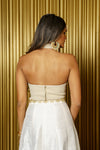 SAMRATA Metallic Crop Top - Back View - Harleen Kaur - Indowestern Womenswear