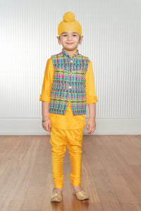 KINJAL Kids Tweed Bandi Vest