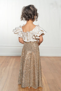 SAMYA Sequin Kids Lehenga Skirt