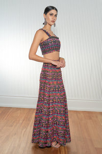NANDINI Black Multi Tweed Lehenga Skirt