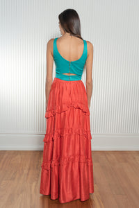 PILAR Pique Cut Out Lehenga Top