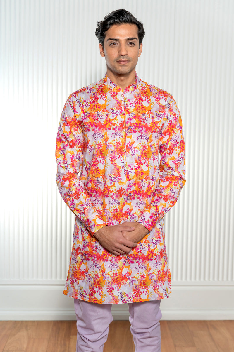AMIN Watercolor Floral Kurta