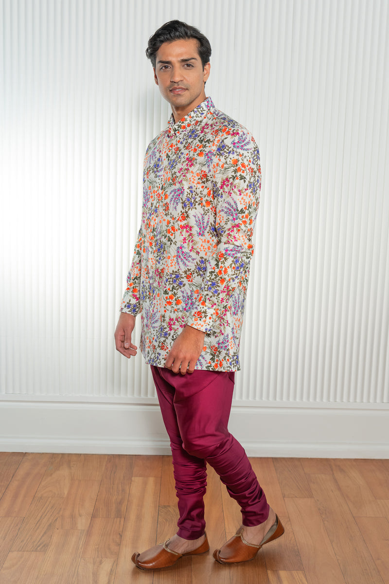 AMEET Floral Button–Up Shirt