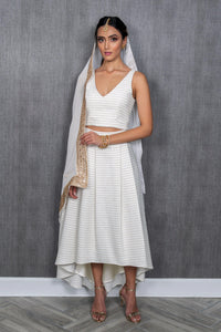 KINA Tweed Hi-Lo Skirt