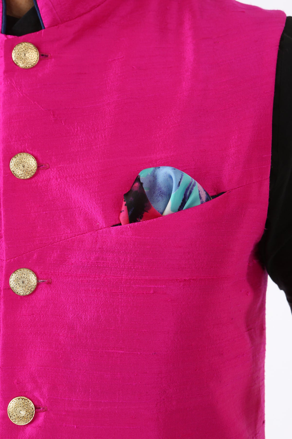 Harleen Kaur Mens Vibrant Floral Pocket Square