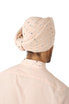 Harleen Kaur MAHA Cotton Silver Hearts Pagh in Lavender - Back View