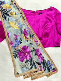 RAISA Floral Burnout Dupatta