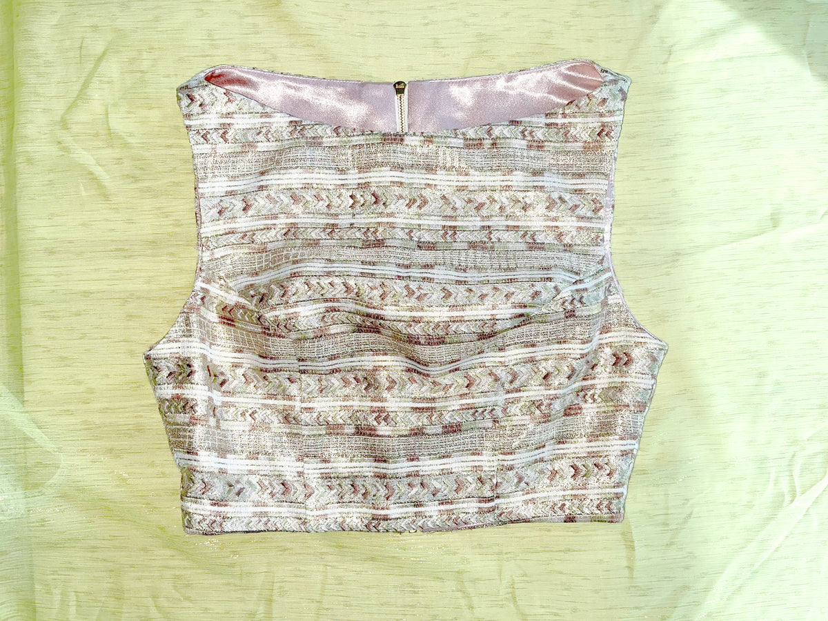 ANYA Chevron Jacquard Top