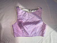 ANYA Light Purple Gold Polkadot Top (Sample)