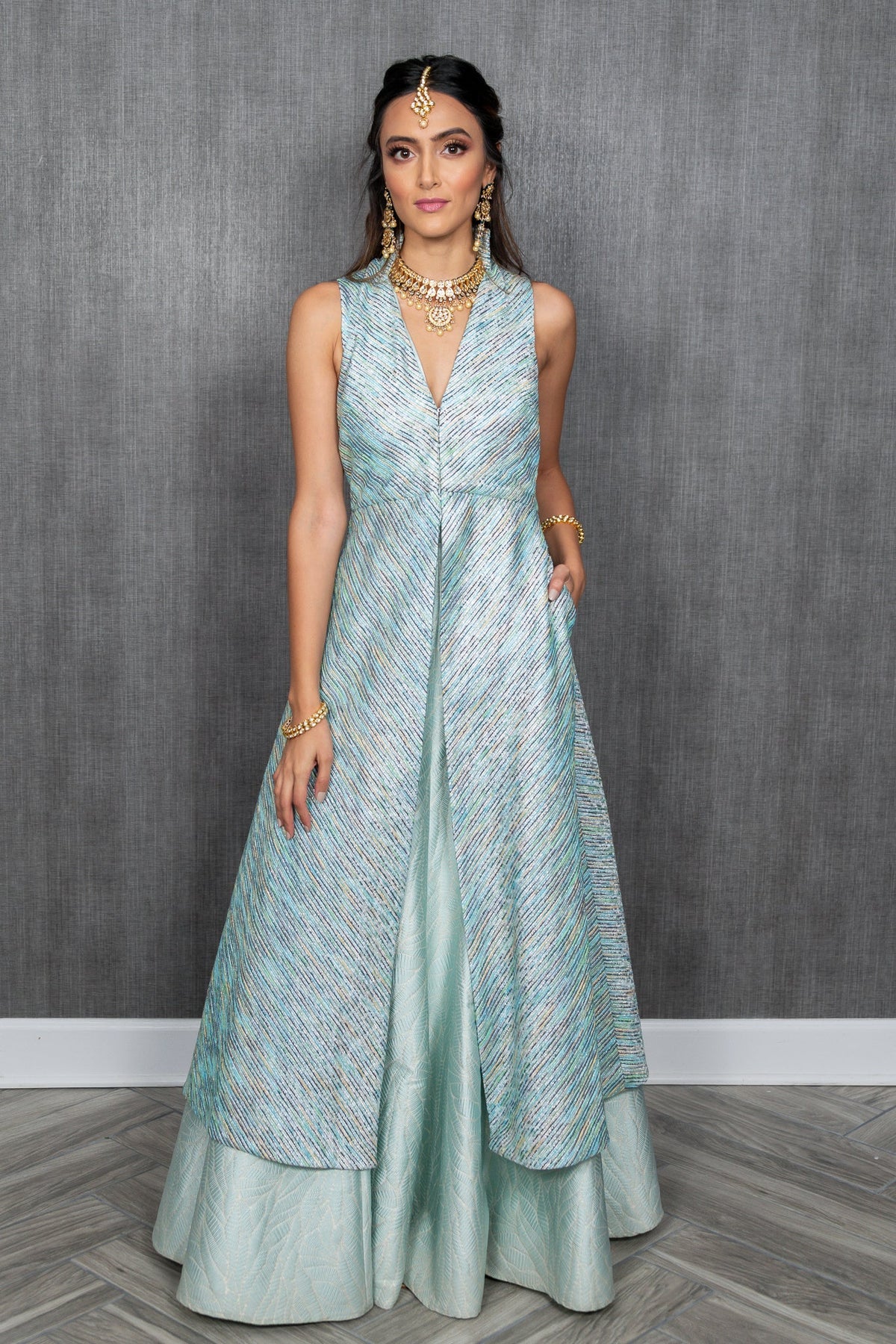 REETU Aqua Jacket Dress (Sample)