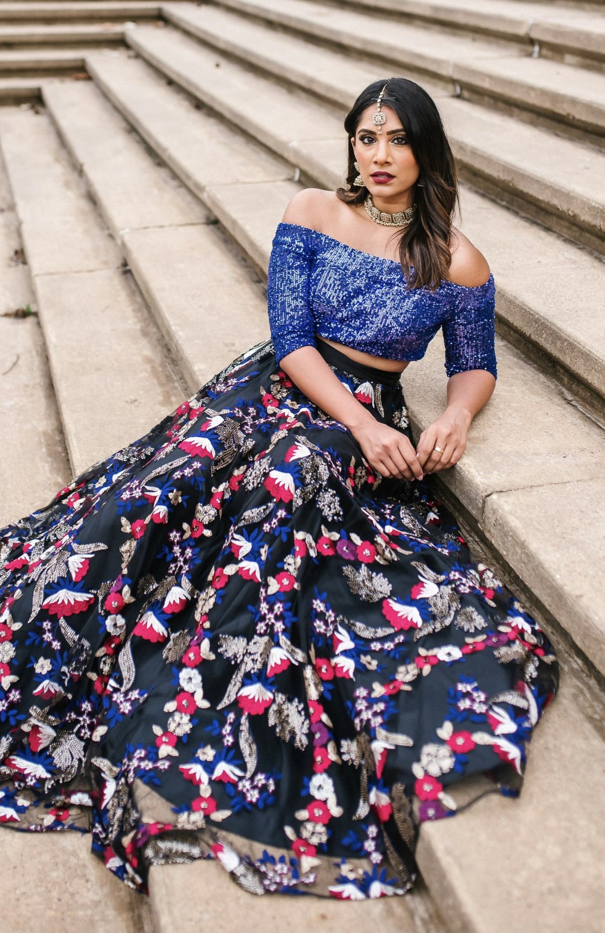 NEELA Floral Sequin Skirt | HARLEEN KAUR HarleenKaur NEELA Floral Sequin Skirt | HARLEEN KAUR HarleenKaur