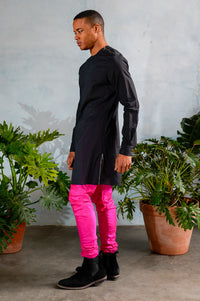 ZAIN Zipper Detail Cotton Shirt - Side View - Harleen Kaur - Indian Menswear